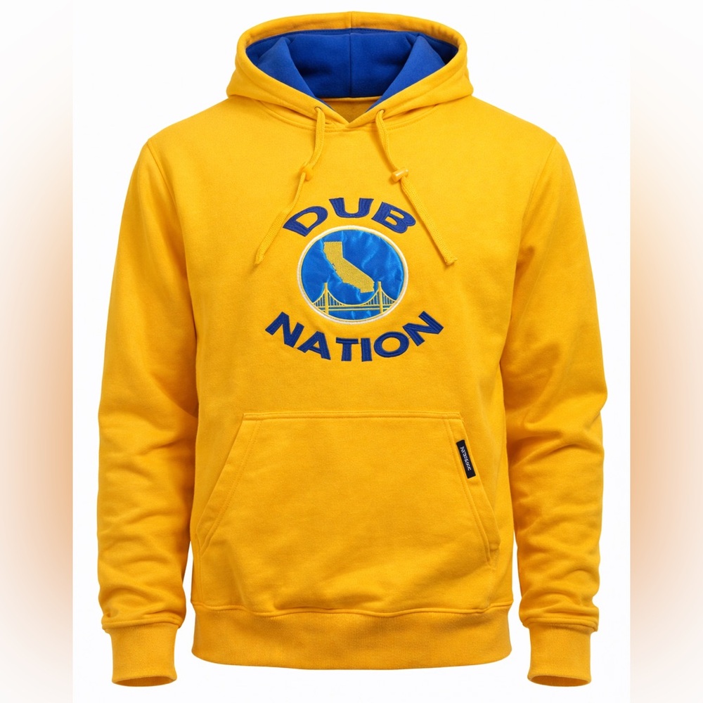 Renegade Dub Nation Hoodie Men’s XL Yellow Blue Warriors Style Pullover NWT